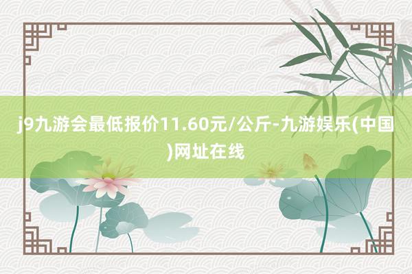 j9九游会最低报价11.60元/公斤-九游娱乐(中国)网址在线