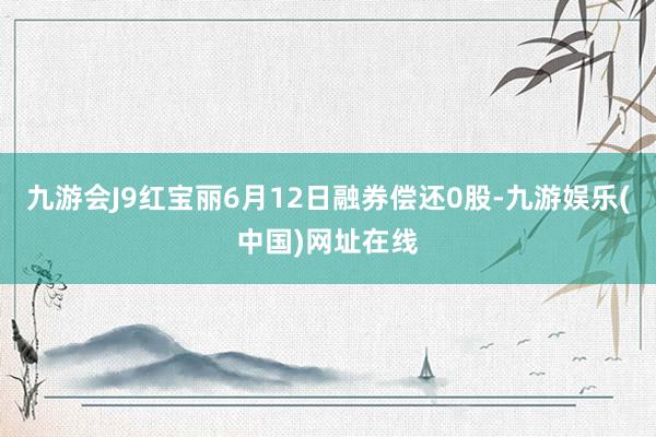 九游会J9红宝丽6月12日融券偿还0股-九游娱乐(中国)网址在线