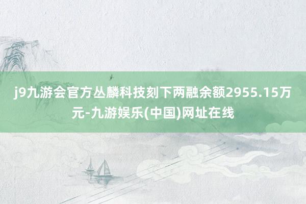 j9九游会官方丛麟科技刻下两融余额2955.15万元-九游娱乐(中国)网址在线