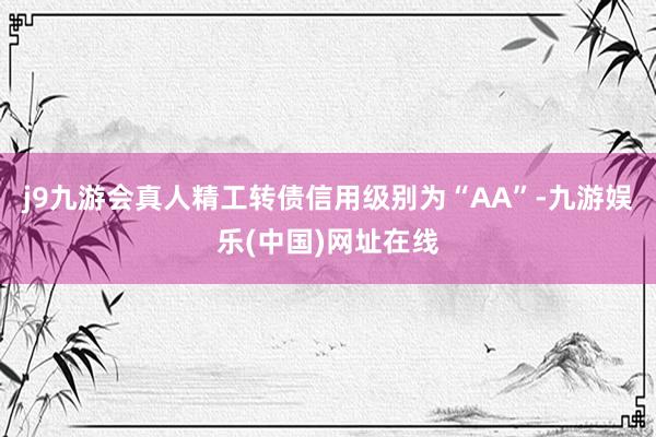 j9九游会真人精工转债信用级别为“AA”-九游娱乐(中国)网址在线