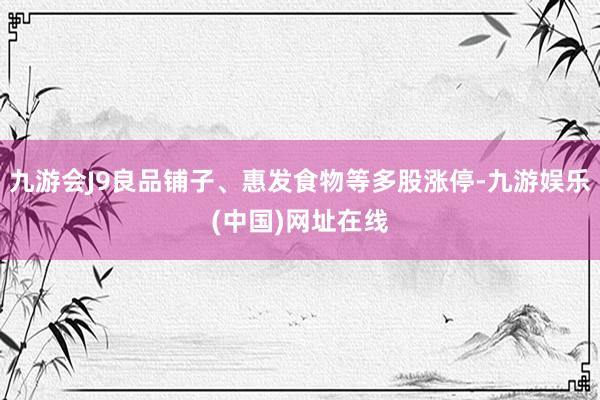 九游会J9良品铺子、惠发食物等多股涨停-九游娱乐(中国)网址在线