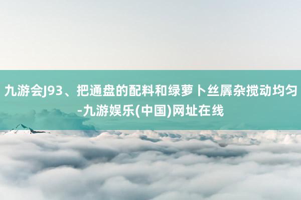 九游会J93、把通盘的配料和绿萝卜丝羼杂搅动均匀-九游娱乐(中国)网址在线