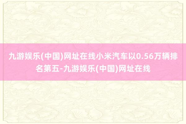 九游娱乐(中国)网址在线小米汽车以0.56万辆排名第五-九游娱乐(中国)网址在线