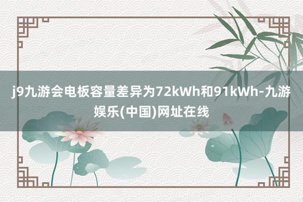 j9九游会电板容量差异为72kWh和91kWh-九游娱乐(中国)网址在线