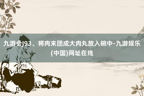 九游会J93、将肉末团成大肉丸放入碗中-九游娱乐(中国)网址在线